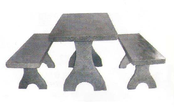 CONJUNTO MESA - RETANGULAR MESA/BANCO